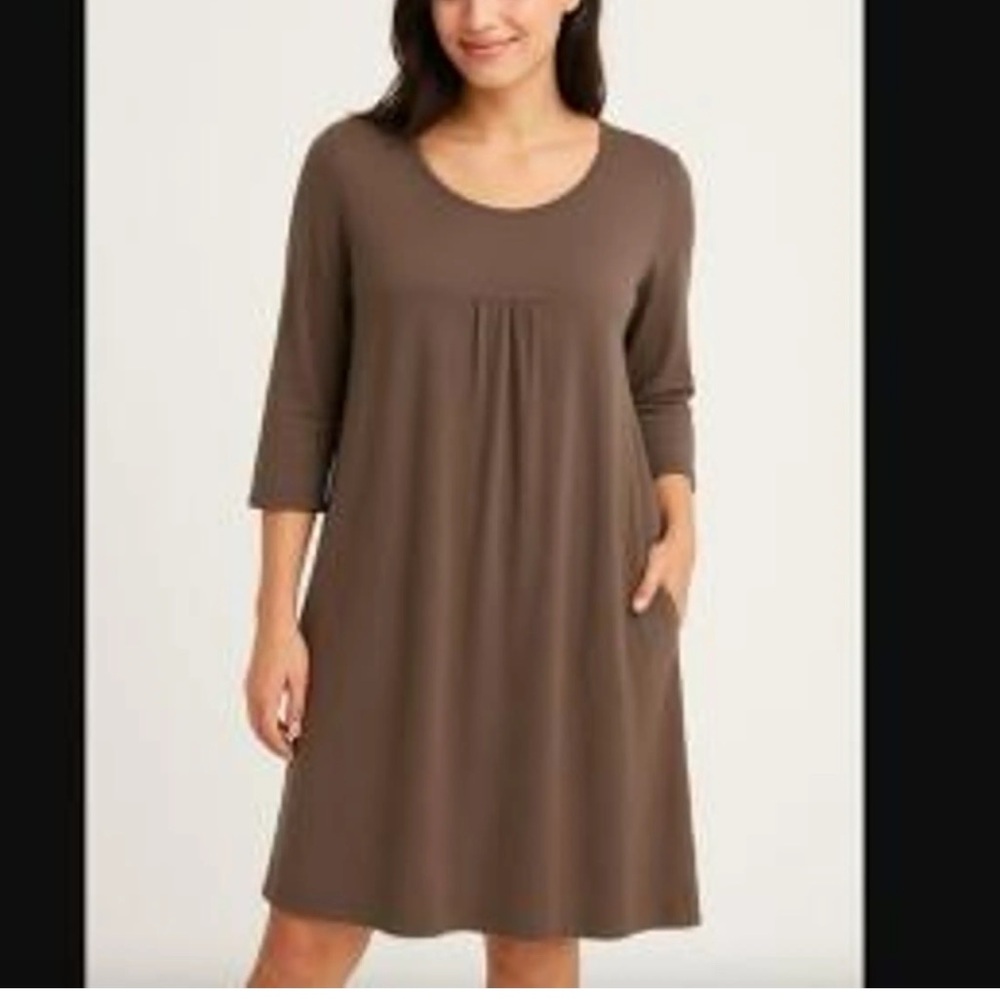 Pure Jill by J Jill Brown Tunic Top Dress Size L